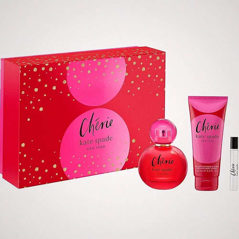 Cherie by Kate Spade New York Fragrance for Women 3 Piece Gift Set